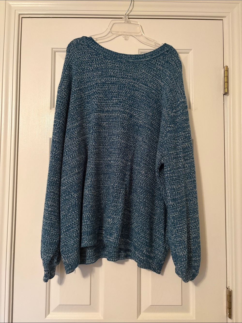Blue Marled Knit Women's Sweater